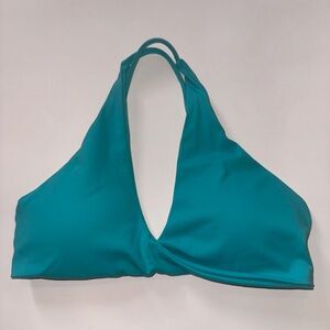 Size S Teal Halter Sports Bra Cross Back Gym Top Low Support